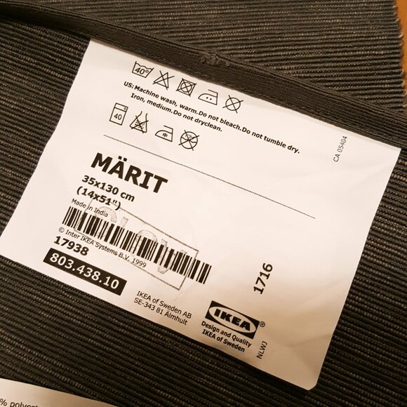 IKEA MARIT Table runner, gray - Picture 3 of 6